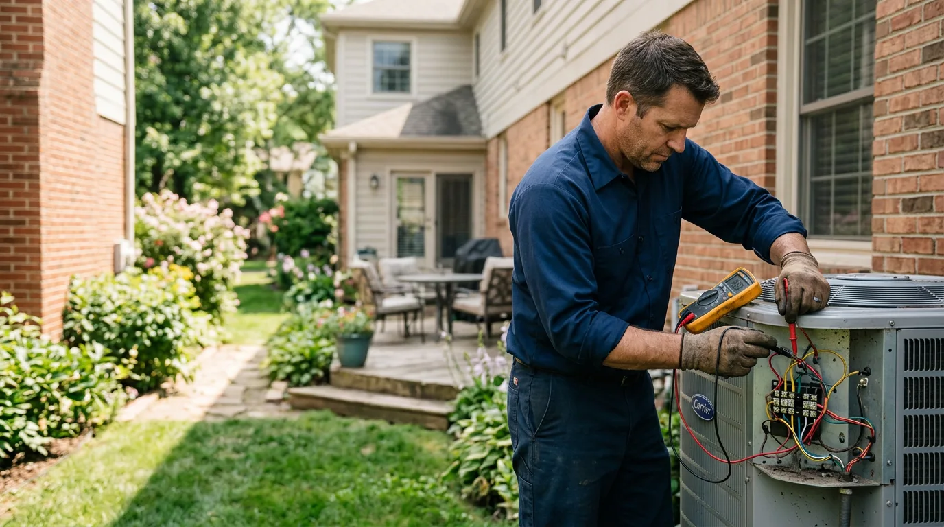 HVAC technician working near Newport Center, VT